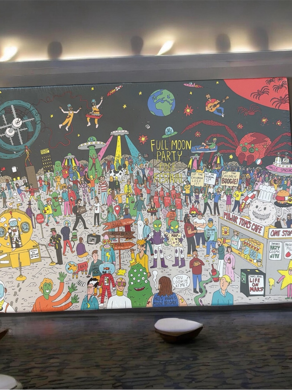 David Bowie in outer space Full Moon Party find Bowie Puzzle NIB GIFT